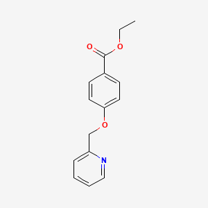 molecular formula C15H15NO3 B1194947 4-Ethoxycarbonylphenoxy-2'-pyridylmethane CAS No. 50596-38-8