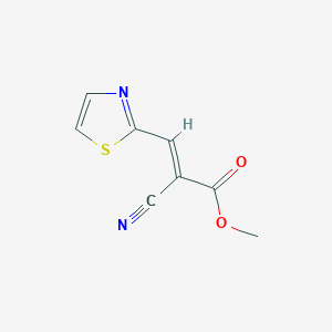 molecular formula C8H6N2O2S B11949521 Methyl 2-cyano-3-(1,3-thiazol-2-YL)-2-propenoate CAS No. 853351-65-2