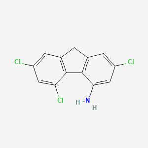 molecular formula C13H8Cl3N B11949557 2,5,7-trichloro-9H-fluoren-4-amine CAS No. 97028-39-2