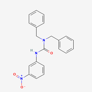 molecular formula C21H19N3O3 B11949579 1,1-Dibenzyl-3-(3-nitrophenyl)urea CAS No. 86764-64-9