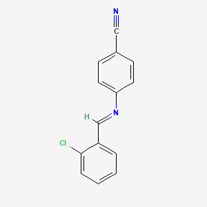 molecular formula C14H9ClN2 B11949596 N-(2-Chlorobenzylidene)-4-cyanoaniline CAS No. 41001-51-8