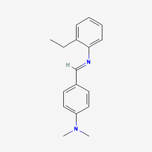 molecular formula C17H20N2 B11949636 N,N-Dimethyl-alpha-(2-ethylphenylimino)-P-toluidine CAS No. 126091-89-2