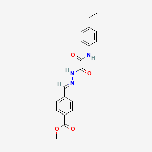molecular formula C19H19N3O4 B11949639 Methyl 4-(2-((4-ethylanilino)(oxo)acetyl)carbohydrazonoyl)benzoate CAS No. 881683-58-5