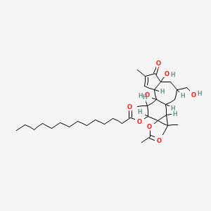 molecular formula C36H58O8 B1194965 2,3-Dihydrophorbol myristate acetate CAS No. 66731-42-8