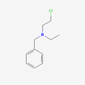 molecular formula C11H16ClN B1194968 Benzenemethanamine, N-(2-chloroethyl)-N-ethyl- CAS No. 60154-59-8