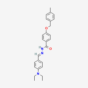 molecular formula C26H29N3O2 B11949719 N'-{(E)-[4-(diethylamino)phenyl]methylidene}-4-[(4-methylbenzyl)oxy]benzohydrazide 