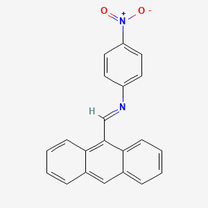 molecular formula C21H14N2O2 B11949733 N-(9-Anthracenylmethylene)-4-nitroaniline CAS No. 14607-12-6