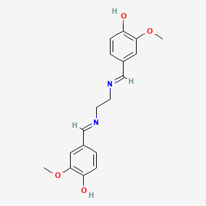 molecular formula C18H20N2O4 B11949810 N,N'-Divanillylideneethylenediamine CAS No. 41349-57-9
