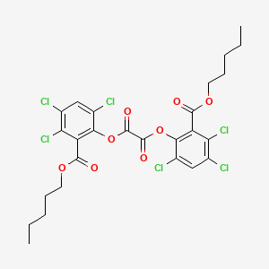 molecular formula C26H24Cl6O8 B1194982 Bis(2,4,5-trichloro-6-carbopentoxyphenyl) oxalate CAS No. 30431-54-0