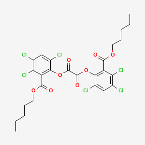 molecular formula C26H24Cl6O8 B1194982 Bis[3,4,6-trichloro-2-(pentyloxycarbonyl)phenyl] oxalate CAS No. 30431-54-0