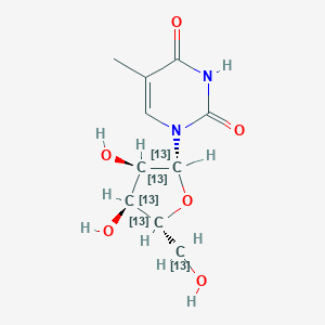 molecular formula C10H14N2O6 B119499 [1',2',3',4',5'-13C5]ribothymidine CAS No. 159496-17-0