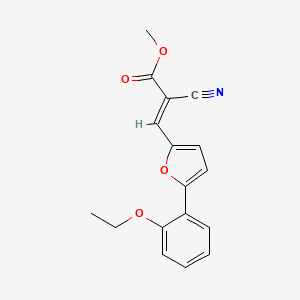 molecular formula C17H15NO4 B11949907 Methyl 2-cyano-3-(5-(2-ethoxyphenyl)-2-furyl)-2-propenoate CAS No. 853347-58-7