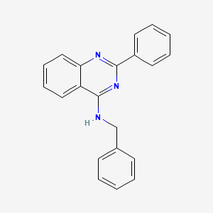 molecular formula C21H17N3 B11949986 N-benzyl-2-phenylquinazolin-4-amine CAS No. 40288-71-9