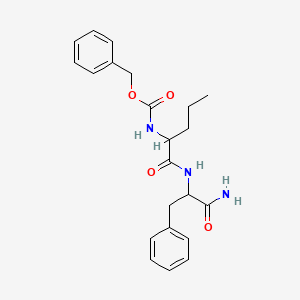 molecular formula C22H27N3O4 B11950029 Carbobenzyloxy-L-norvalyl-L-phenylalaninamide CAS No. 17337-71-2