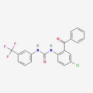 molecular formula C21H14ClF3N2O2 B11950053 N-(2-benzoyl-4-chlorophenyl)-N'-[3-(trifluoromethyl)phenyl]urea 