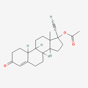 molecular formula C22H28O3 B1195010 19-Norpregn-4-en-20-yn-3-one, 17-(acetyloxy)-, (17alpha)- 