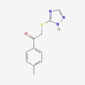 molecular formula C11H11N3OS B1195013 1-p-Tolyl-2-(4H-[1,2,4]triazol-3-ylsulfanyl)-ethanone 