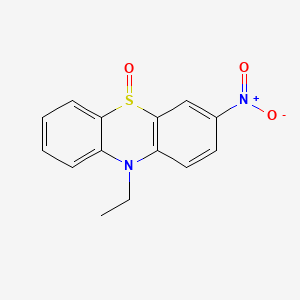 molecular formula C14H12N2O3S B11950184 10-Ethyl-3-nitro-10h-phenothiazine 5-oxide CAS No. 5397-25-1