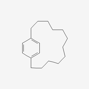 molecular formula C18H28 B11950248 Bicyclo[12.2.2]octadeca-1(16),14,17-triene CAS No. 6544-06-5