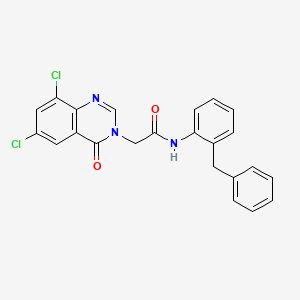 molecular formula C23H17Cl2N3O2 B11950260 N-(2-Benzylphenyl)-2-(6,8-dichloro-4-oxoquinazolin-3(4H)-yl)acetamide CAS No. 853319-02-5