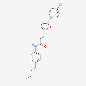 molecular formula C23H24ClNO2 B11950301 N-(4-Butylphenyl)-3-(5-(4-chlorophenyl)-2-furyl)propanamide CAS No. 853312-03-5