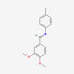 molecular formula C16H17NO2 B11950335 N-(3,4-Dimethoxybenzylidene)-P-toluidine CAS No. 67101-90-0