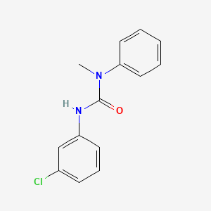 molecular formula C14H13ClN2O B11950353 Urea, N'-(3-chlorophenyl)-N-methyl-N-phenyl- CAS No. 77585-88-7