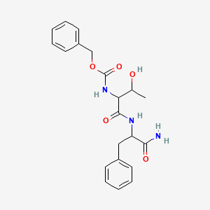 molecular formula C21H25N3O5 B11950359 Carbobenzyloxy-L-threonyl-L-phenylalaninamide CAS No. 17337-74-5
