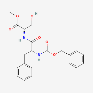 molecular formula C21H24N2O6 B11950363 methyl (2S)-2-[((2S)-2-{[(benzyloxy)carbonyl]amino}-3-phenylpropanoyl)amino]-3-hydroxypropanoate 