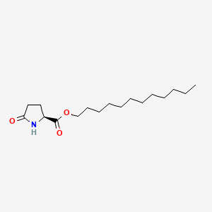 molecular formula C17H31NO3 B1195039 Dodecyl 5-oxo-L-prolinate CAS No. 22794-26-9