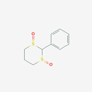 molecular formula C10H12O2S2 B11950400 2-Phenyl-1,3-dithiane 1,3-dioxide CAS No. 95530-97-5