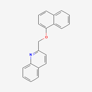 B1195043 2-((1-Naphthalenyloxy)methyl)quinoline CAS No. 110033-17-5