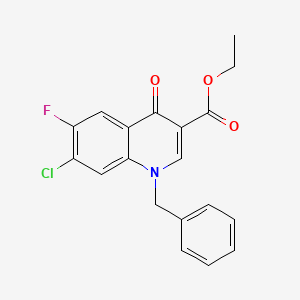 molecular formula C19H15ClFNO3 B11950469 Ethyl 1-benzyl-7-chloro-6-fluoro-4-oxo-1,4-dihydroquinoline-3-carboxylate CAS No. 70479-46-8