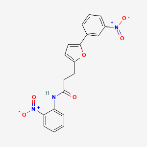 molecular formula C19H15N3O6 B11950544 N-(2-nitrophenyl)-3-[5-(3-nitrophenyl)-2-furyl]propanamide CAS No. 853329-63-2