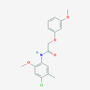 molecular formula C17H18ClNO4 B11950549 N-(4-chloro-2-methoxy-5-methylphenyl)-2-(3-methoxyphenoxy)acetamide CAS No. 853314-40-6