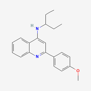 molecular formula C21H24N2O B11950555 N-(1-ethylpropyl)-2-(4-methoxyphenyl)-4-quinolinamine CAS No. 853330-90-2