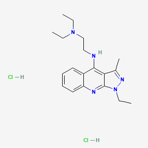molecular formula C19H29Cl2N5 B11950561 N1,N1-Diethyl-N2-(1-ethyl-3-methyl-1H-pyrazolo[3,4-b]quinolin-4-yl)ethane-1,2-diamine dihydrochloride CAS No. 100935-89-5