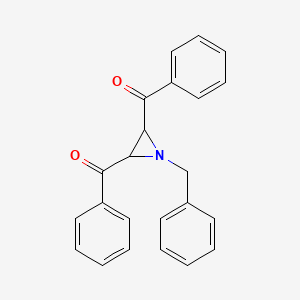 molecular formula C23H19NO2 B11950565 Methanone, (1-(phenylmethyl)-2,3-aziridinediyl)bis(phenyl- CAS No. 804-35-3