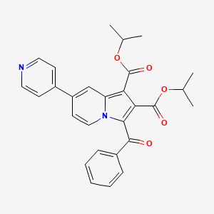 molecular formula C28H26N2O5 B11950616 Diisopropyl 3-benzoyl-7-(4-pyridinyl)-1,2-indolizinedicarboxylate CAS No. 853334-28-8