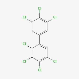 molecular formula C12H3Cl7 B1195062 2,3,3',4,4',5,5'-Heptachlorobiphenyl CAS No. 39635-31-9