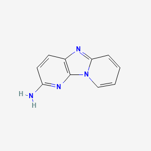 molecular formula C10H8N4 B1195064 1,3,8-triazatricyclo[7.4.0.02,7]trideca-2(7),3,5,8,10,12-hexaen-4-amine CAS No. 67730-10-3