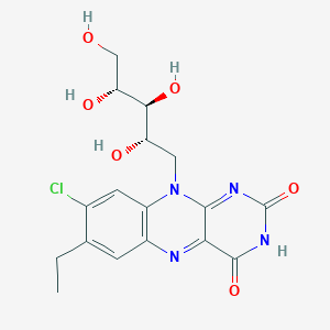 molecular formula C17H19ClN4O6 B11950652 7-Ethyl-8-chloro-10-(1'-D-ribityl)isoalloxazine CAS No. 42782-53-6