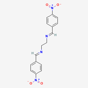 molecular formula C16H14N4O4 B11950667 n,n'-Bis(4-nitrobenzylidene)ethane-1,2-diamine 