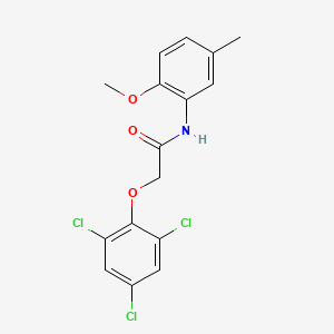 molecular formula C16H14Cl3NO3 B11950719 N-(2-methoxy-5-methylphenyl)-2-(2,4,6-trichlorophenoxy)acetamide CAS No. 853316-18-4