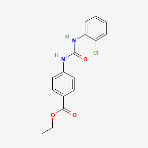 molecular formula C16H15ClN2O3 B11950732 Ethyl 4-(3-(2-chlorophenyl)ureido)benzoate 
