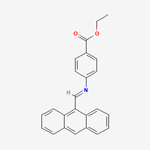 molecular formula C24H19NO2 B11950760 Ethyl 4-(9-anthracenylmethyleneamino)benzoate 
