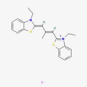 molecular formula C22H23IN2S2 B1195083 2-[(1Z)-3-(3-ethyl(3-hydrobenzothiazol-2-ylidene))-2-methylprop-1-enyl]-3-ethy lbenzothiazole, iodide CAS No. 3065-79-0