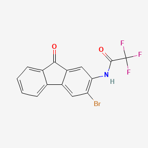 molecular formula C15H7BrF3NO2 B11950992 n-(3-Bromo-9-oxo-9h-fluoren-2-yl)-2,2,2-trifluoroacetamide CAS No. 3906-70-5
