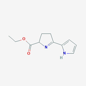 molecular formula C11H14N2O2 B11951023 Ethyl 2-(2-pyrrolyl)-1-pyrroline-5-carboxylate CAS No. 91181-19-0