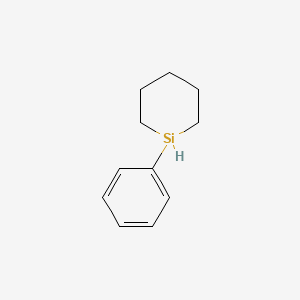molecular formula C11H16Si B11951072 1-Phenylsilacyclohexane CAS No. 85125-33-3